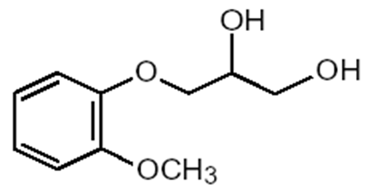 STRUCTURAL FORMULA OF GUAIFENESIN MEDICINE