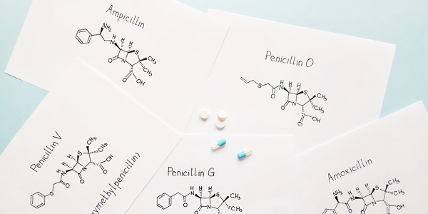 Ampicillin – widely used antibiotic